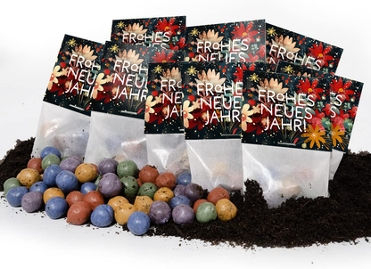 10×5 Blumenmurmeln „Frohes neues Jahr“ – weitere Produktansicht