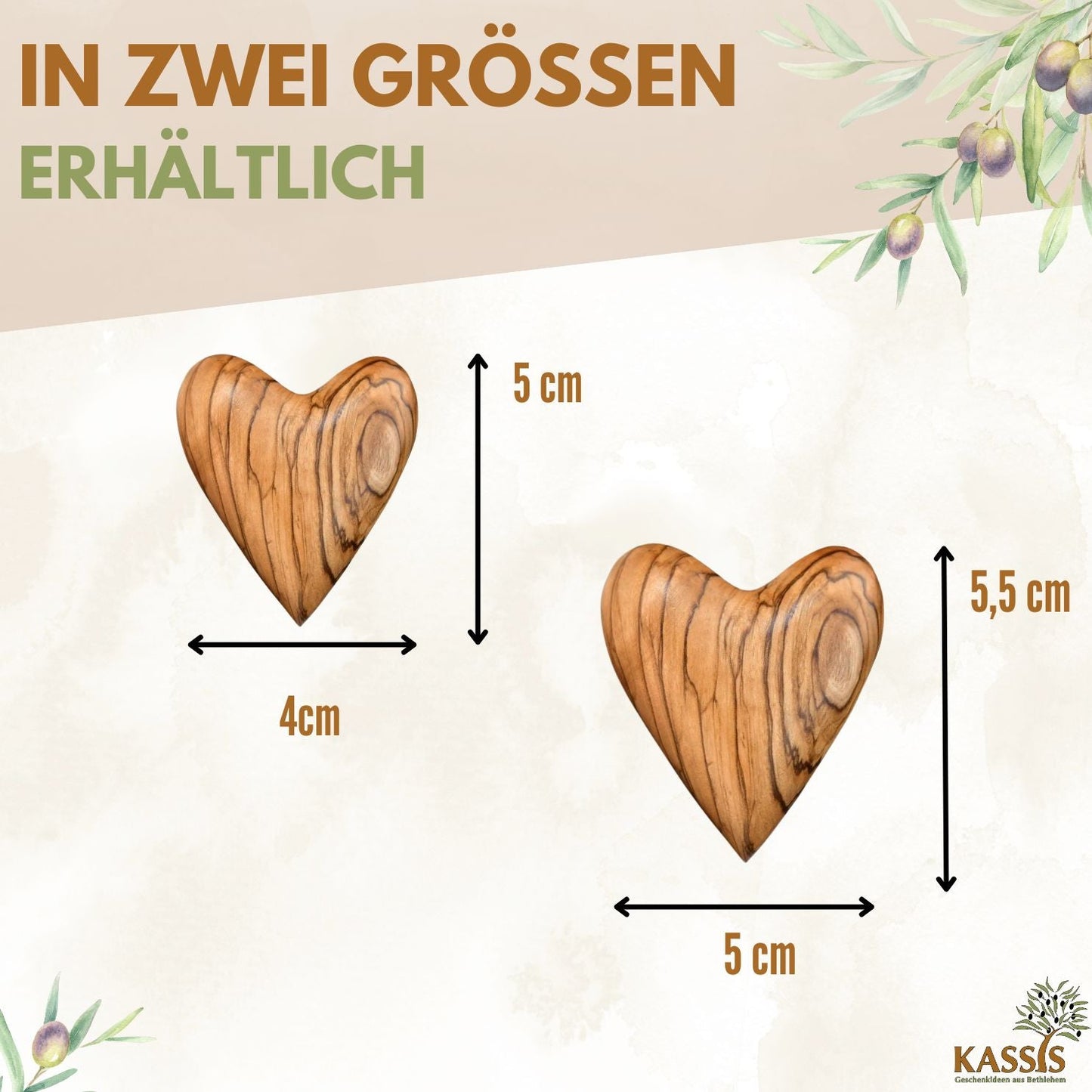 Olivenholz-Herz – Handschmeichler & kleines Geschenk