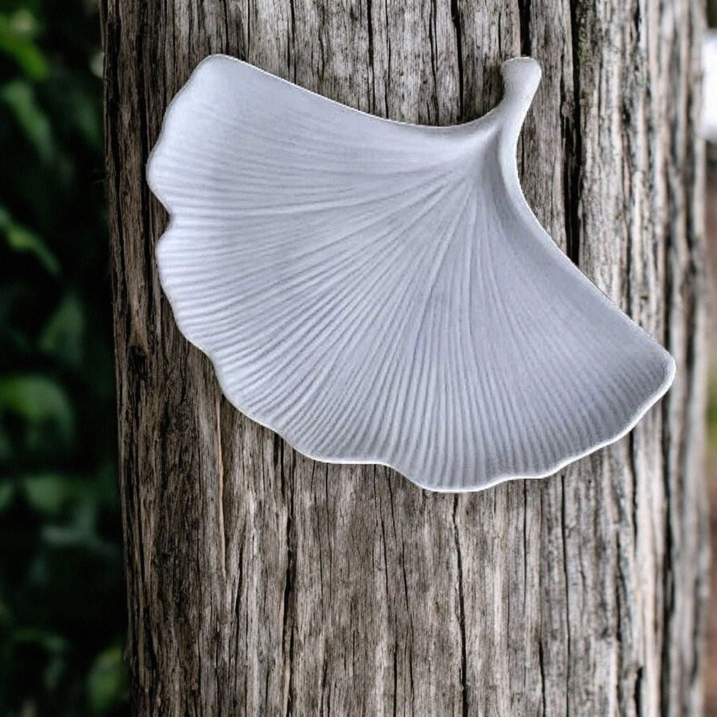 Handgefertigte Ginkgoblatt Schmuckschale – Einzigartige Naturdeko zur Schmuckaufbewahrung Stein.Kunst.Werk.