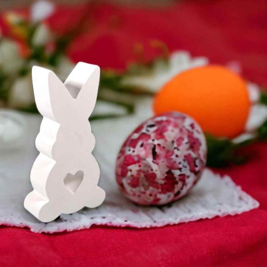 Osterhase mit spitzen Ohren - by SteinKunstWerk | HE aus nachhaltiger Herstellung