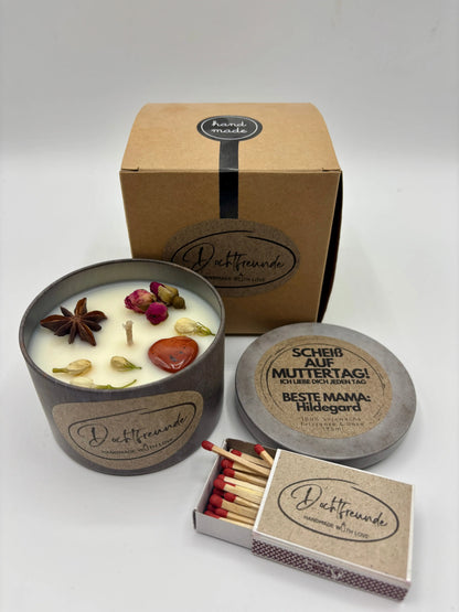 Sternzeichen Stier - Handgemachte Sojawachs-Kerze - Personalisiertes Astrologie-Geschenk