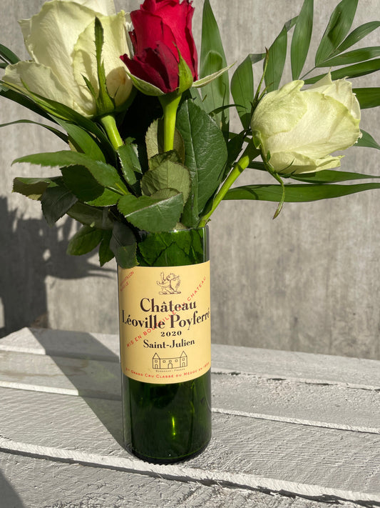 Upcycling-Vase Château Léoville Poyferré – handgefertigtes Upcycling-Produkt von GAHRDSGN