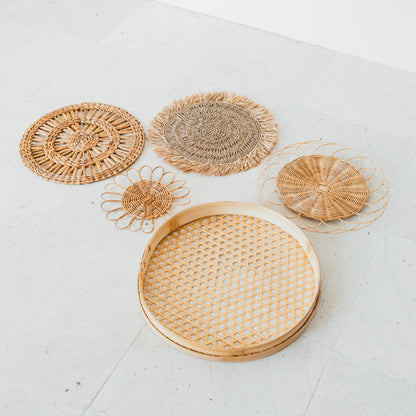 Wanddeko-Set PENIDA (5-teilig) – Naturfasern