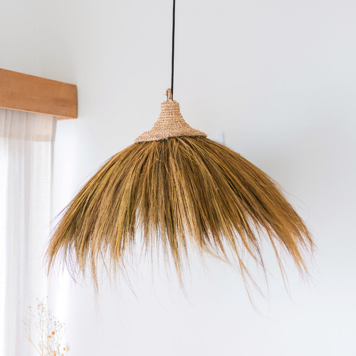 Soeji Boho-Lampenschirm MAWANA – Seegras und Raffia