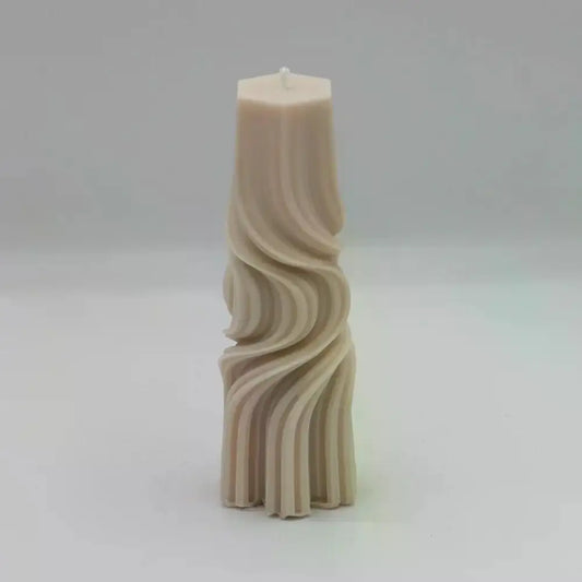 Stumpenkerze "Truller" gedreht - by SteinKunstWerk | Kerzen aus nachhaltiger Herstellung