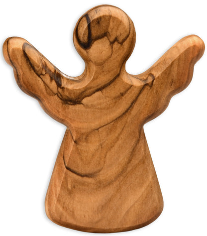 Kleiner Olivenholz-Schutzengel 6 cm – Handschmeichler