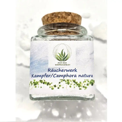 Räucherwerk "Kampfer" Camphora natura im Glas (50 ml), Fokus & Frische von SteinKunstWerk für stilvolle Wohnatmosphäre und