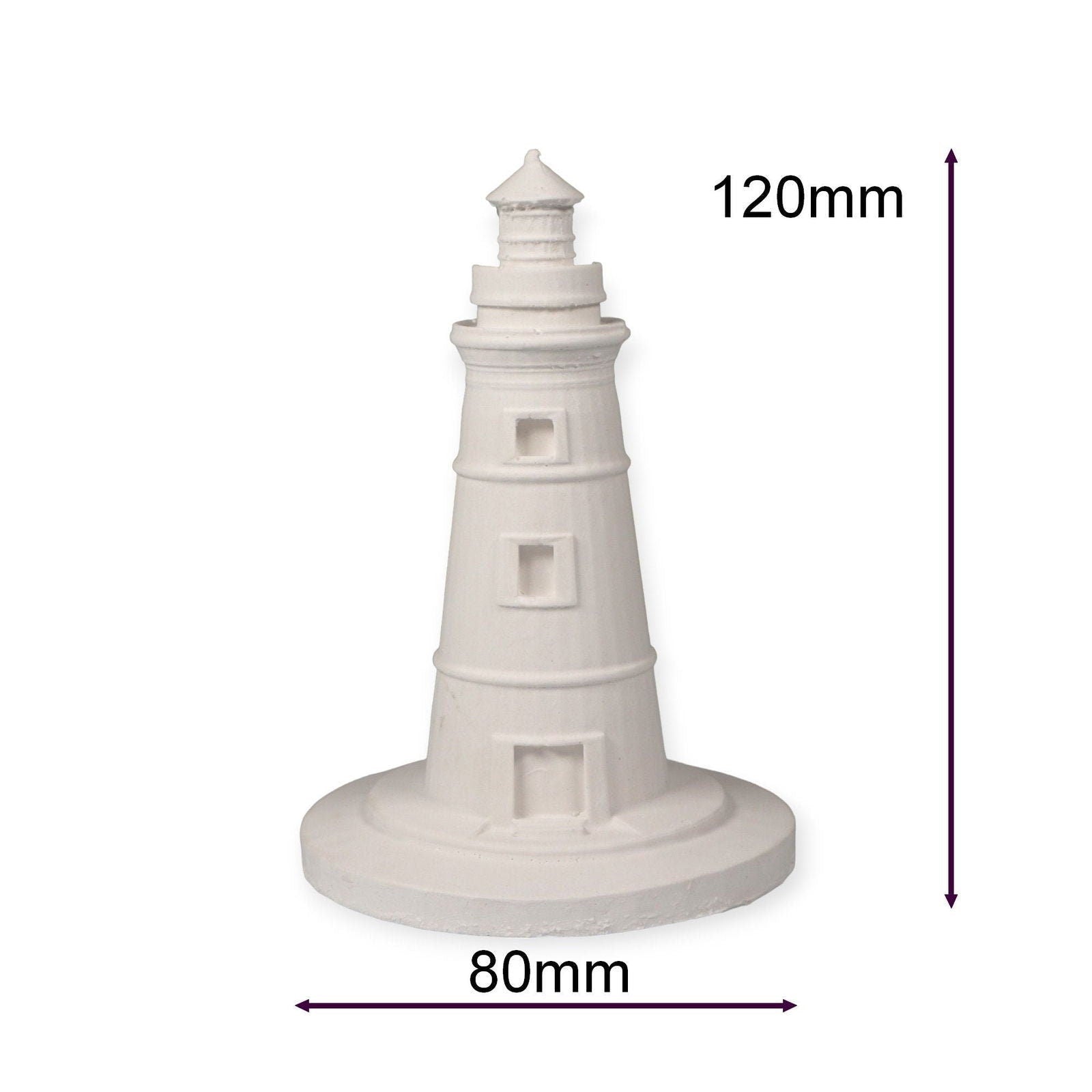 Keramik-Leuchtturm für Badezimmer – Handgefertigte maritime Deko Stein.Kunst.Werk.