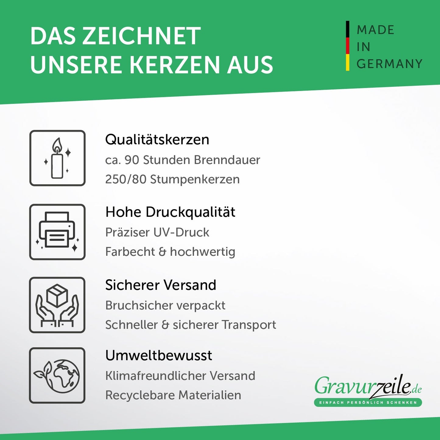 Geschenkkerze „Definition Freundschaft“ – 25 cm