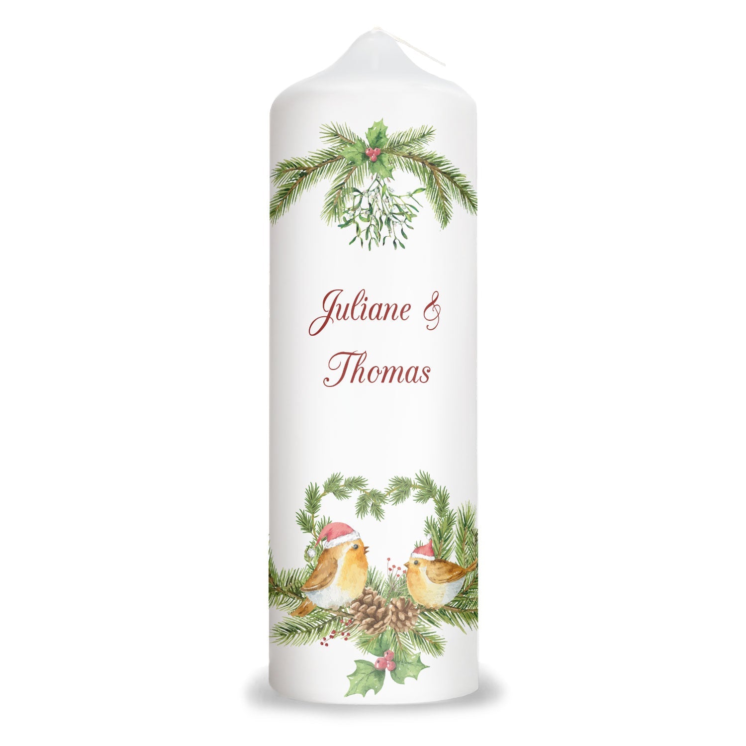Personalisierte Weihnachtskerze „Christmas Love“ mit Name als persönliches Weihnachtsgeschenk