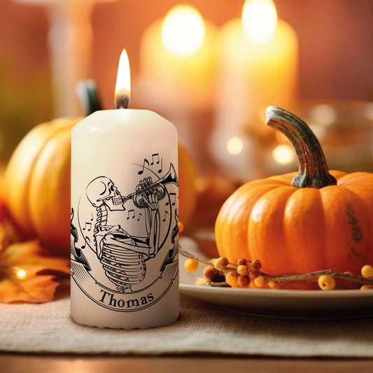 Musiker-Skelett Kerze in Halloween-Party-Dekoration