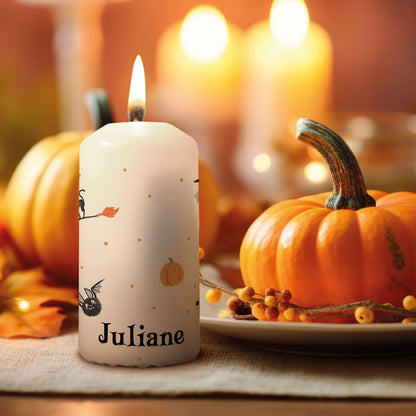 Personalisierte Fledermaus-Kerze in Halloween-Dekoration
