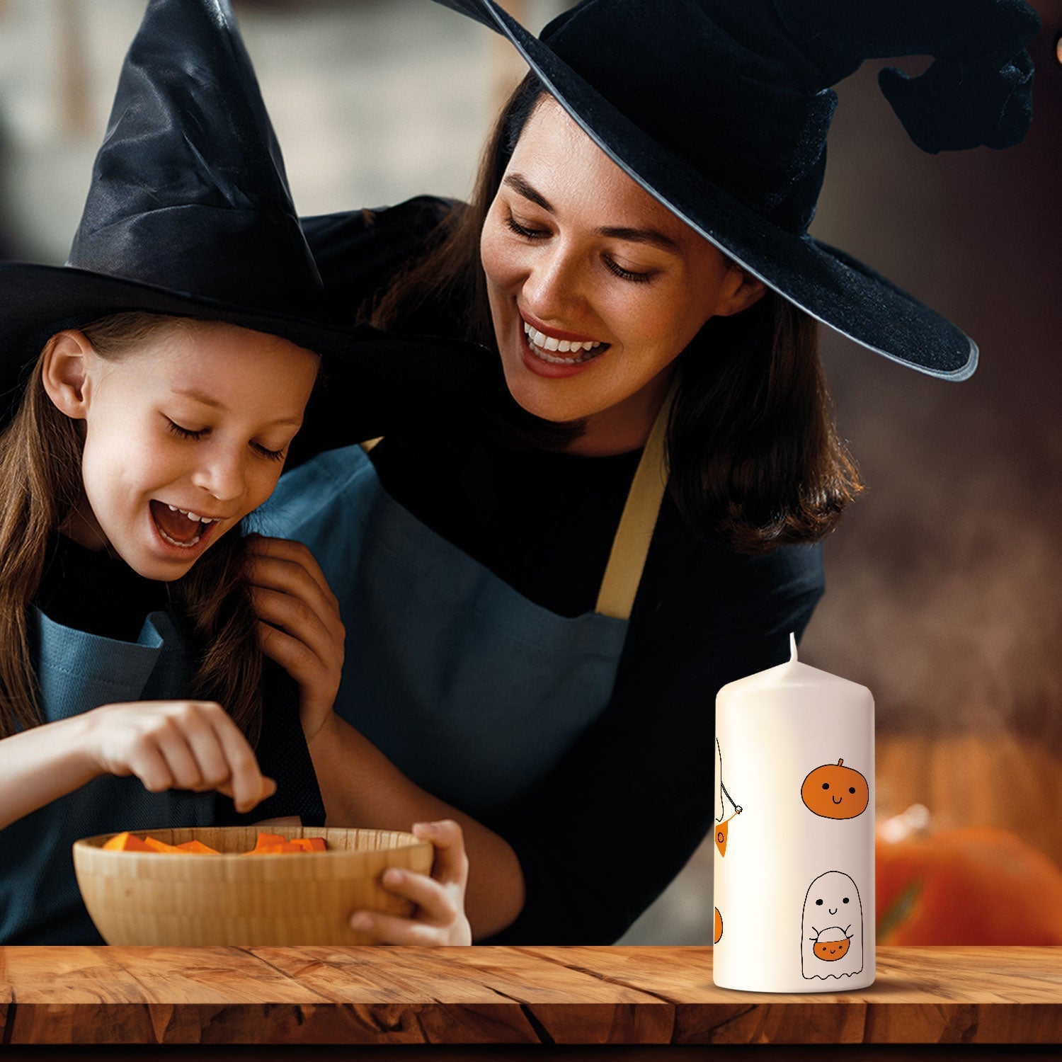Kleine Geister-Kerze als Halloween-Geschenkidee