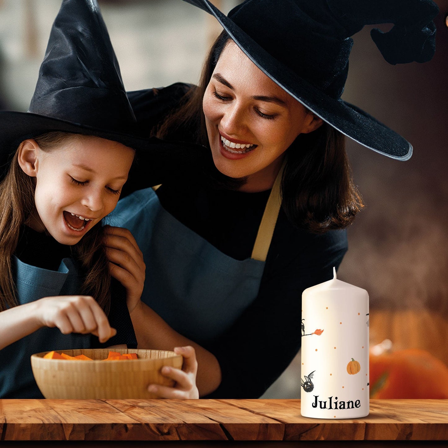 Fledermaus Halloween-Kerze als persönliche Geschenkidee