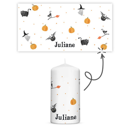 Fledermaus Halloween-Kerze 12 cm in Rundumansicht