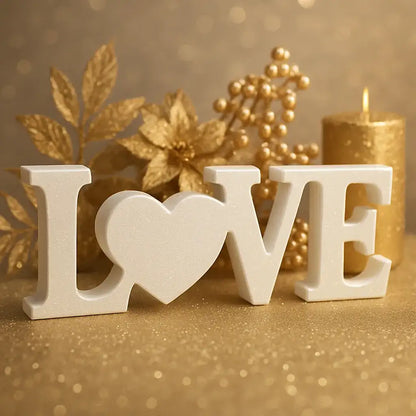 LOVE Schriftzug – Handgefertigte Deko in Wunschfarbe - by SteinKunstWerk | Deko aus nachhaltiger Herstellung