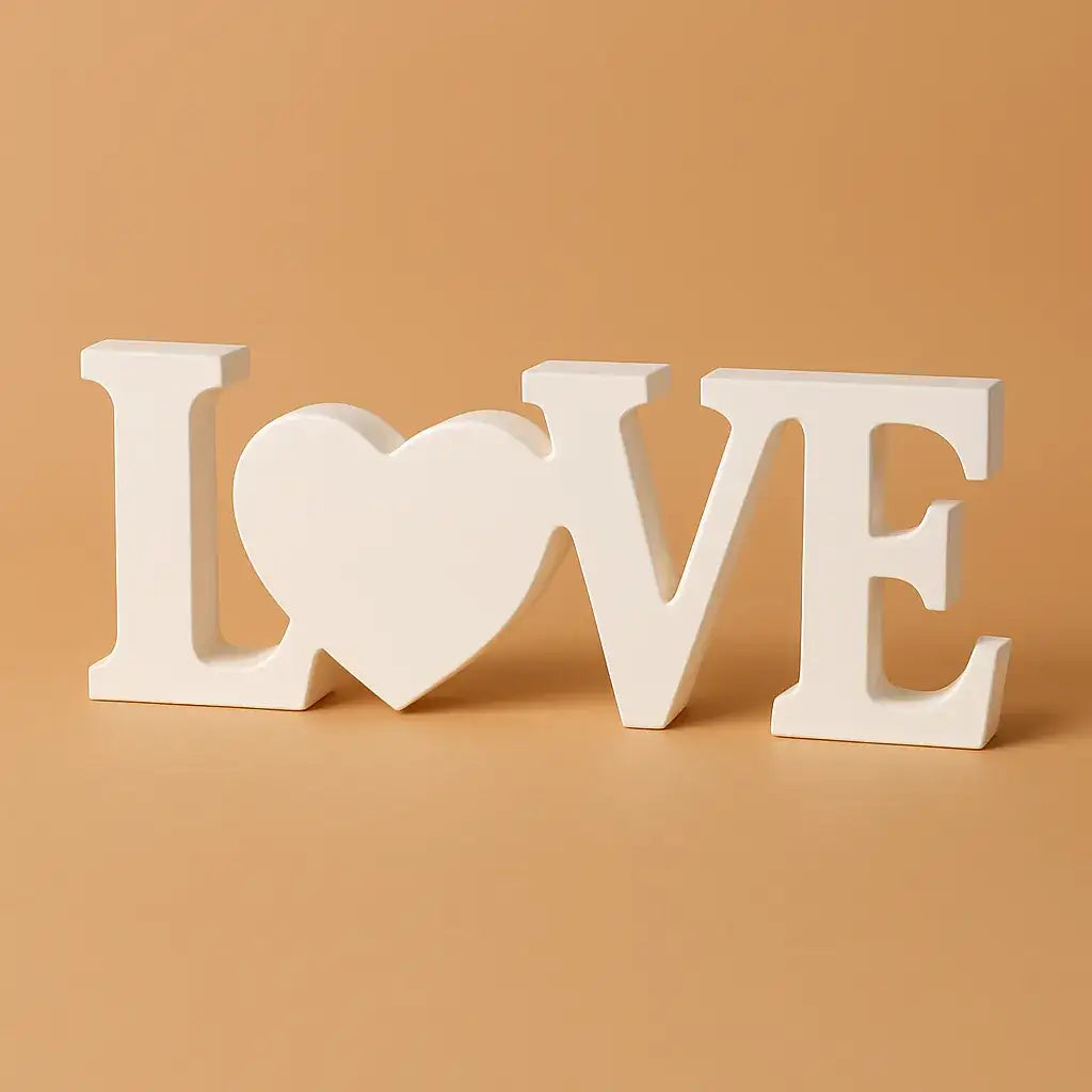 LOVE Schriftzug – Handgefertigte Deko in Wunschfarbe - by SteinKunstWerk | Deko aus nachhaltiger Herstellung