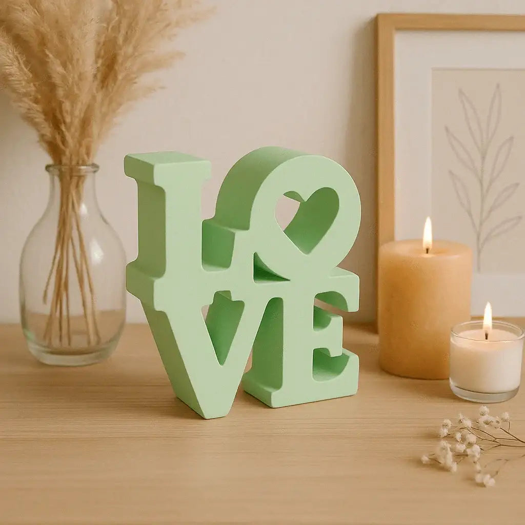 LOVE Schriftzug – Handgefertigte Deko in Wunschfarbe - by SteinKunstWerk | Deko aus nachhaltiger Herstellung