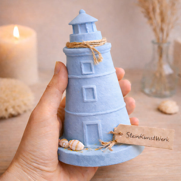 Leuchtturm Deko – handgefertigte maritime DIY-Deko zum Selbstgestalten | SteinKunstWerk