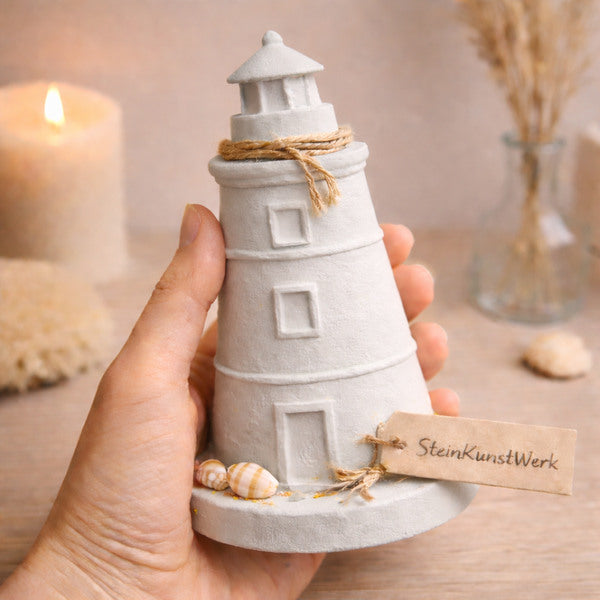 Leuchtturm Deko – handgefertigte maritime DIY-Deko zum Selbstgestalten | SteinKunstWerk