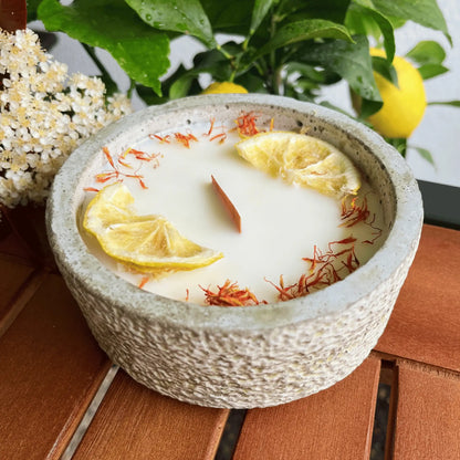 Entdecke die handgemachte Citronella-Betonkerze „Mugge Schreck Sommerlicht“ - by SteinKunstWerk | Outdoor aus nachhaltiger Herstellung