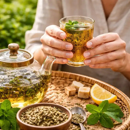 Marokkanische Minze – grüner Tee mit Gunpowder und Spearmint, lose Mischung