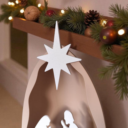 Illuminated Nativity Scene – Minimalistische Weihnachtskrippe mit LED-Beleuchtung