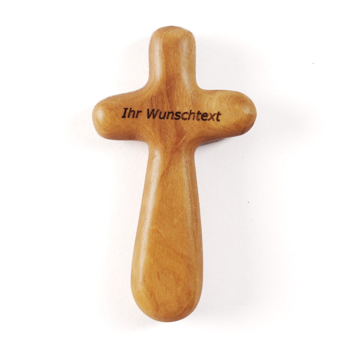 Olivenholz-Kreuz mit Gravur – 7–10,5 cm