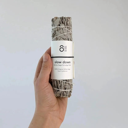no need for more - Weißer Salbei - Smudge Räucherbündel - "Slow Down" - by SteinKunstWerk | Räucherstäbchen aus nachhaltiger Herstellung