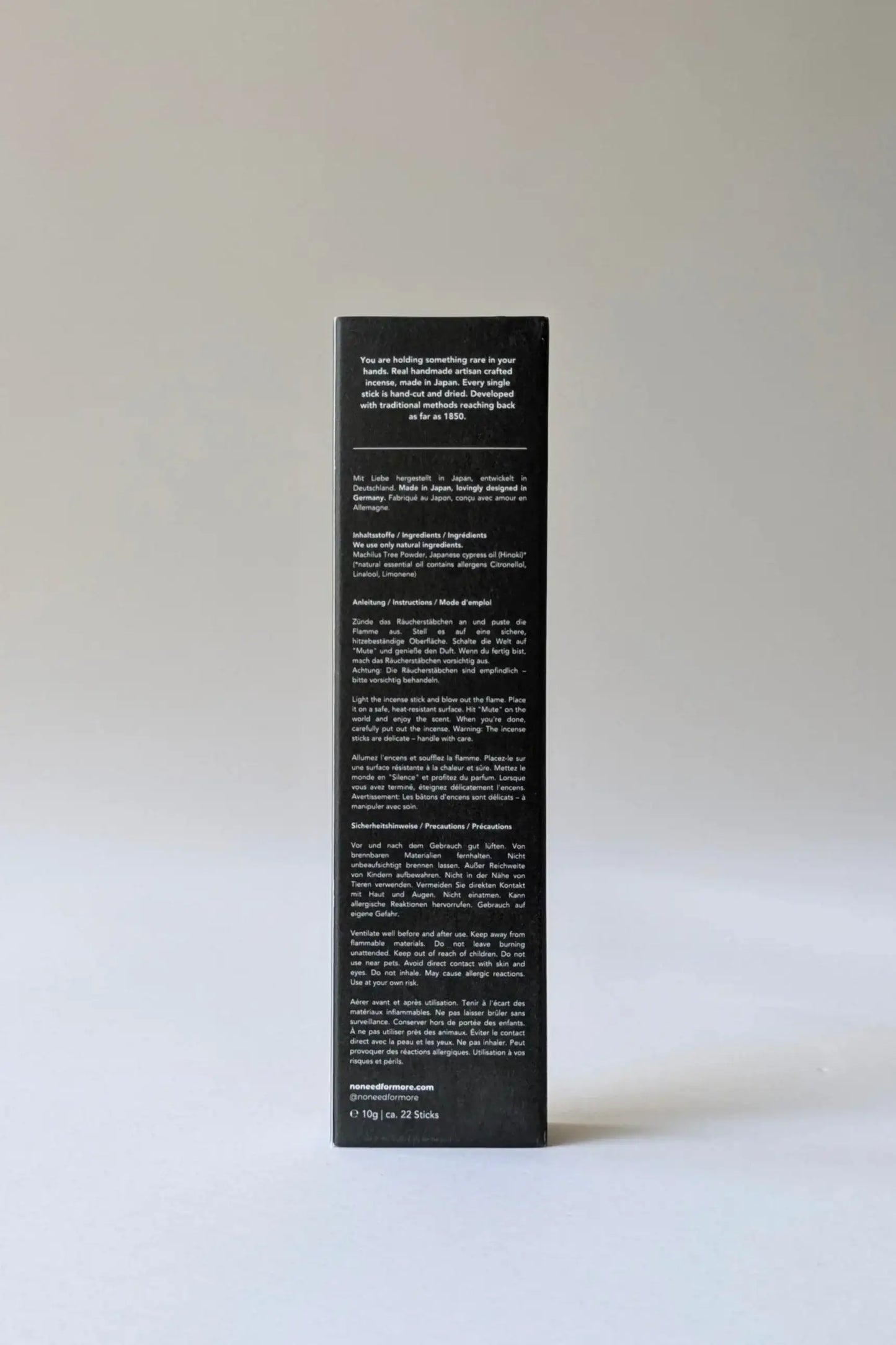 no need for more - Natürliche Räucherstäbchen - ""Forest Walk" - Tanne, Hinoki Zypresse - by SteinKunstWerk | Räucherstäbchen aus nachhaltiger Herstellung