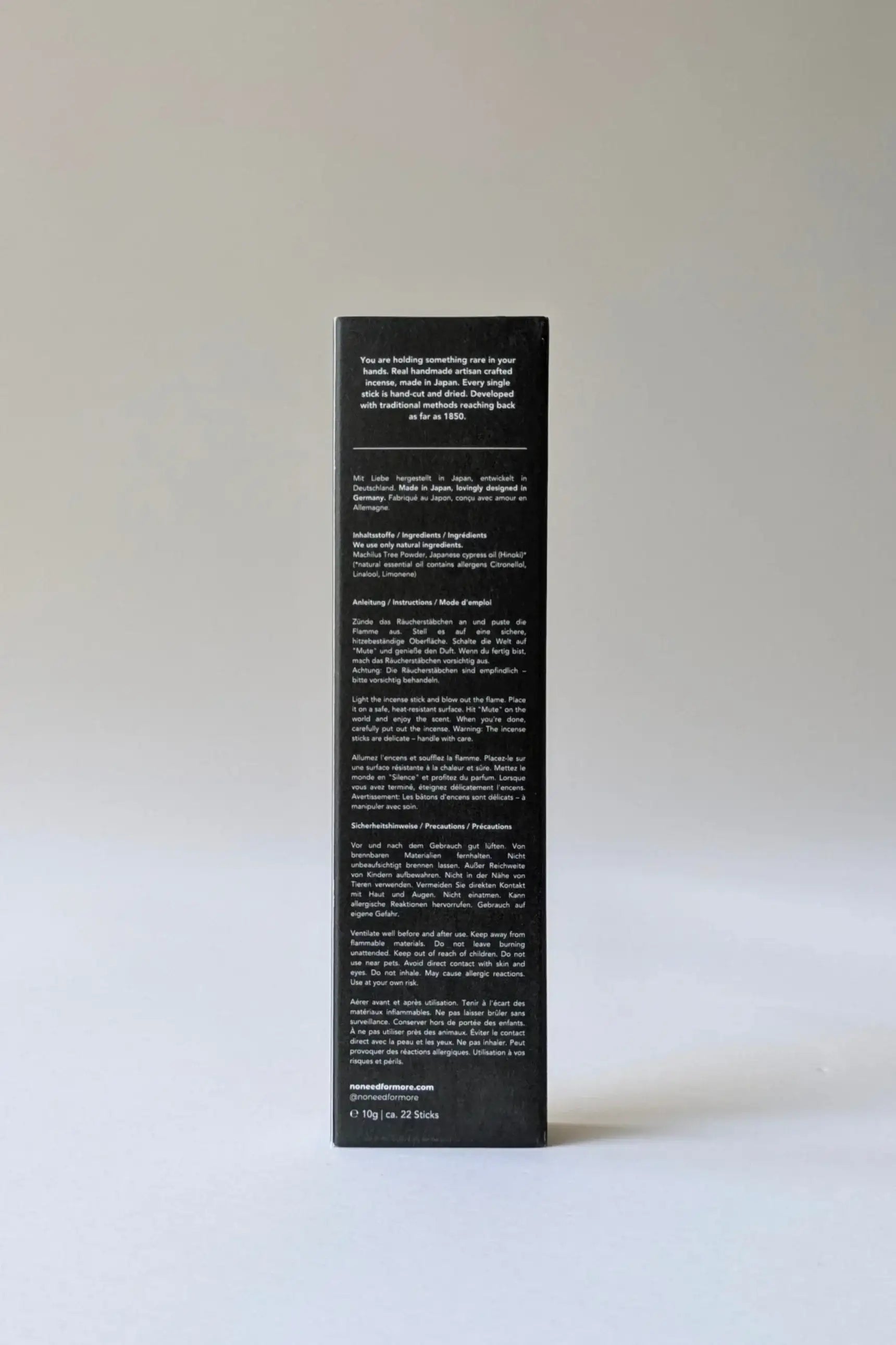 no need for more - Natürliche Räucherstäbchen - ""Forest Walk" - Tanne, Hinoki Zypresse - by SteinKunstWerk | Räucherstäbchen aus nachhaltiger Herstellung