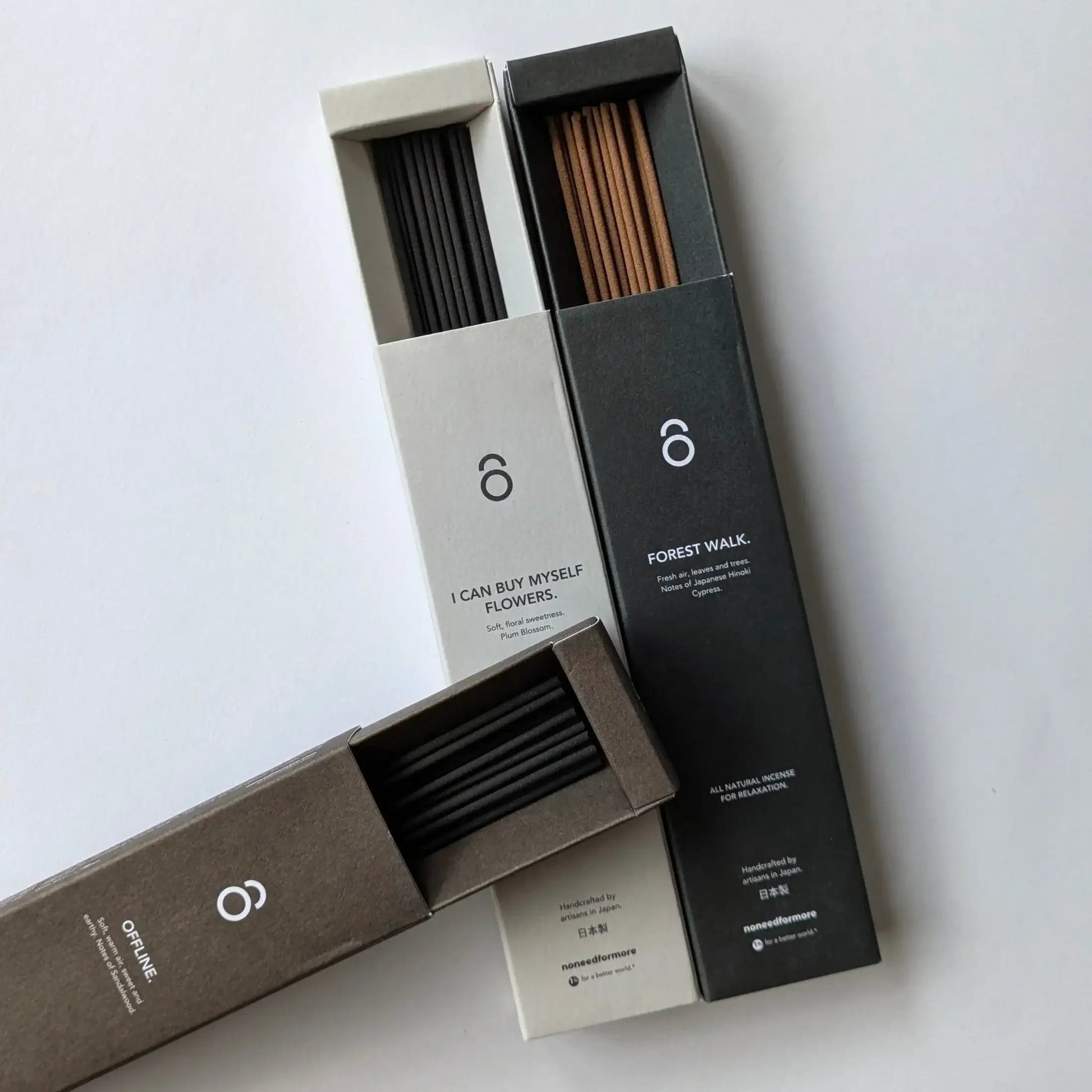 no need for more - Natürliche Räucherstäbchen - "Offline" - sanftes Sandelholz - by SteinKunstWerk | Räucherstäbchen aus nachhaltiger Herstellung