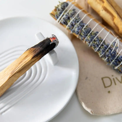 Palo Santo räuchern | Starter-Set für Yoga & Meditation | mit Räucherschale - by SteinKunstWerk | aus nachhaltiger Herstellung