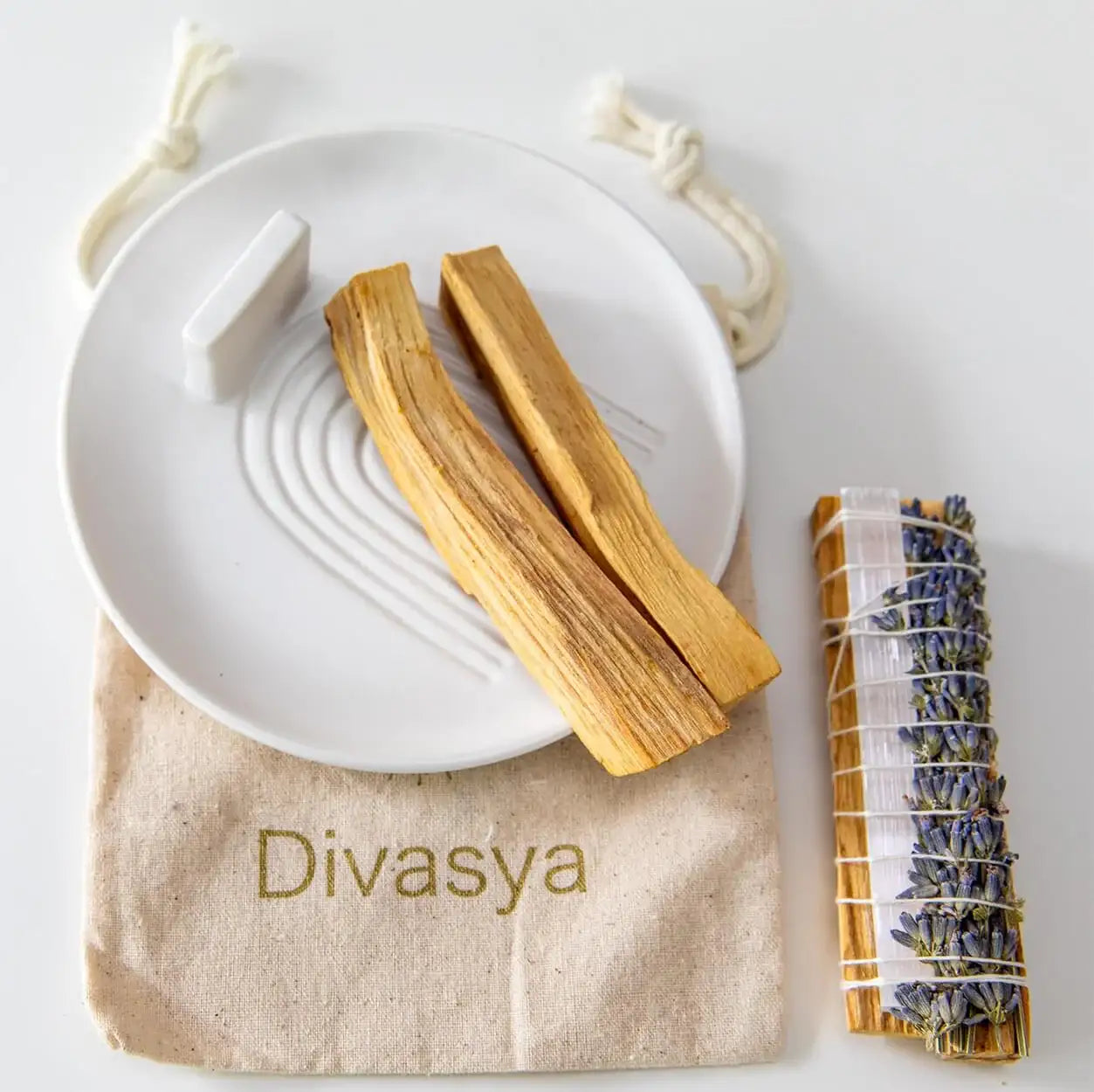 Palo Santo räuchern | Starter-Set für Yoga & Meditation | mit Räucherschale - by SteinKunstWerk | aus nachhaltiger Herstellung