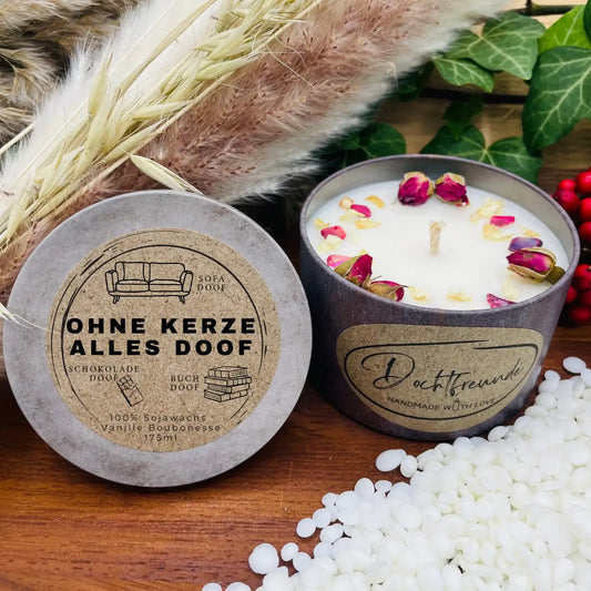 Personalisierte Duftkerze „Ohne Kerze ist alles doof“ – Nachhaltiges Geschenk zum vermissen aus dem Südschwarzwald