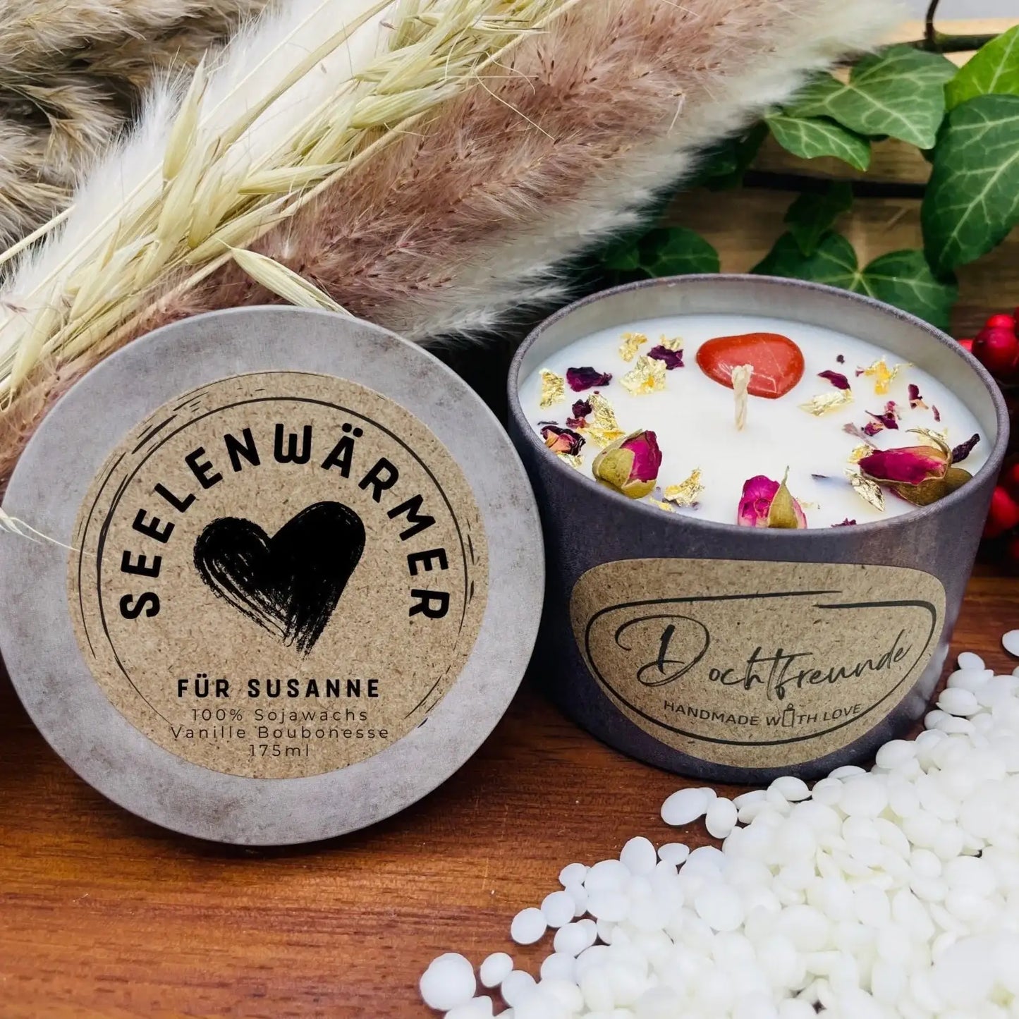 Personalisierte Duftkerze „Seelenwärmer“ – Nachhaltiges Geschenk aus dem Südschwarzwald