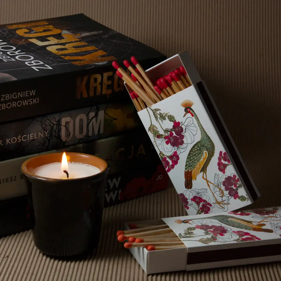 Vintage-Streichhölzer „Reiher“ – Stilvoll anzünden mit Kunst, Sicherheit und Komfort - by SteinKunstWerk | Streichhölzer aus nachhaltiger Herstellung