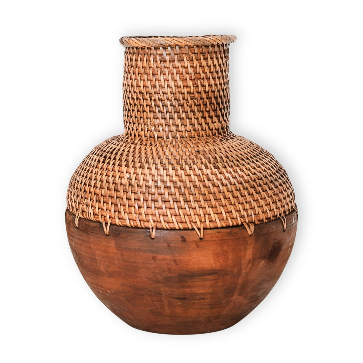 Dekovase KAMARI (braun) – Rattan