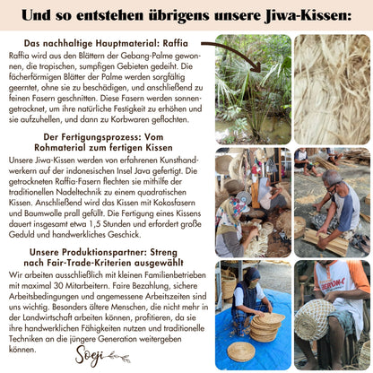 Dekokissen JIWA – Raffia