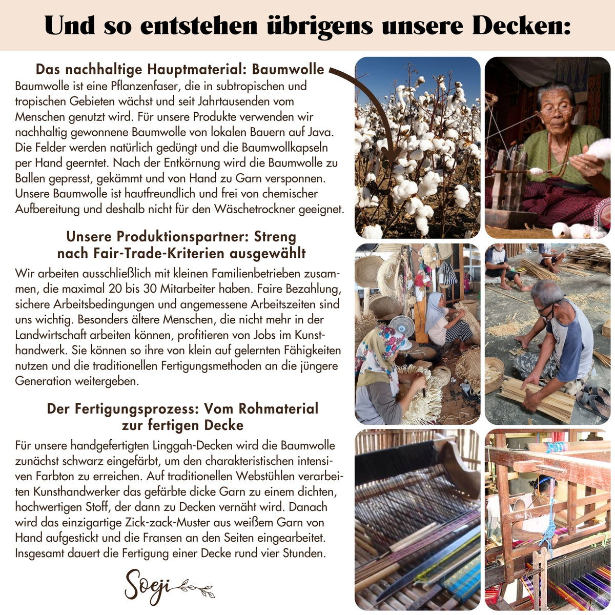 Wohndecke LINGGAH (schwarz) – Baumwolle
