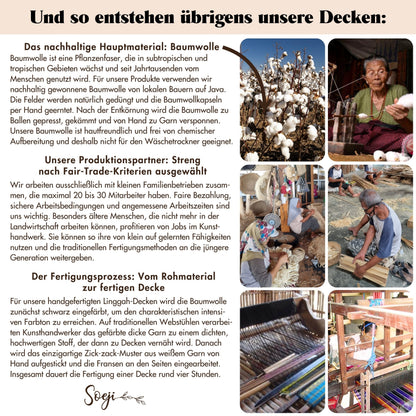 Wohndecke LINGGAH (schwarz) – Baumwolle