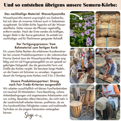 Wäschekorb SEMERU – Wasserhyazinthe