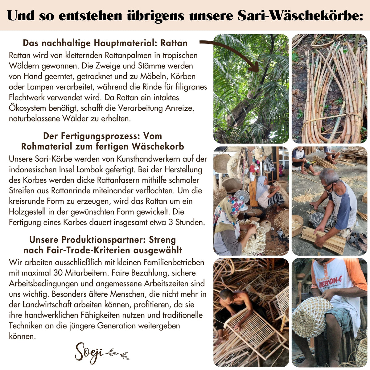 Flechtkorb SARI (braun) – Rattan