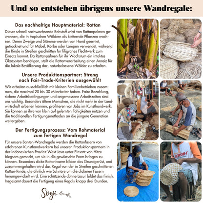 Wandregal BANTEN – Rattan