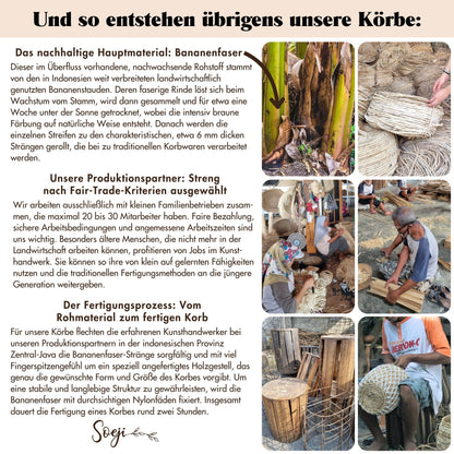 Flechtkorb MAJALENGKA (weiß) – Bananenfaser