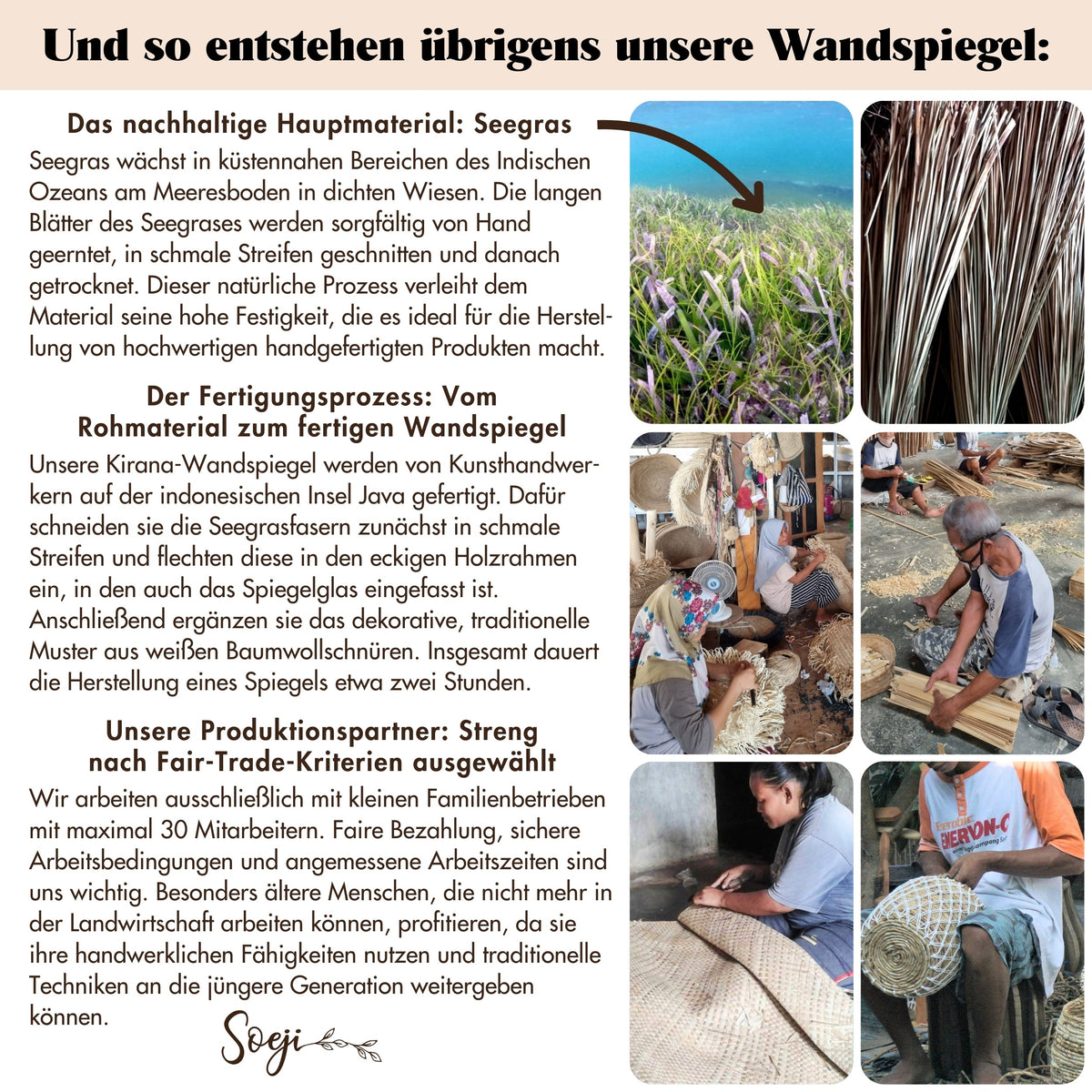 Wandspiegel KIRANA – Seegras