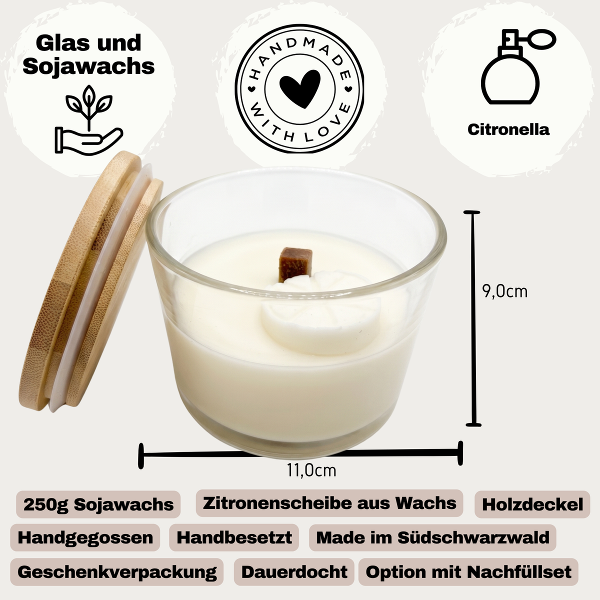 DochtFreunde Wachsfresser im Glas – Produktansicht