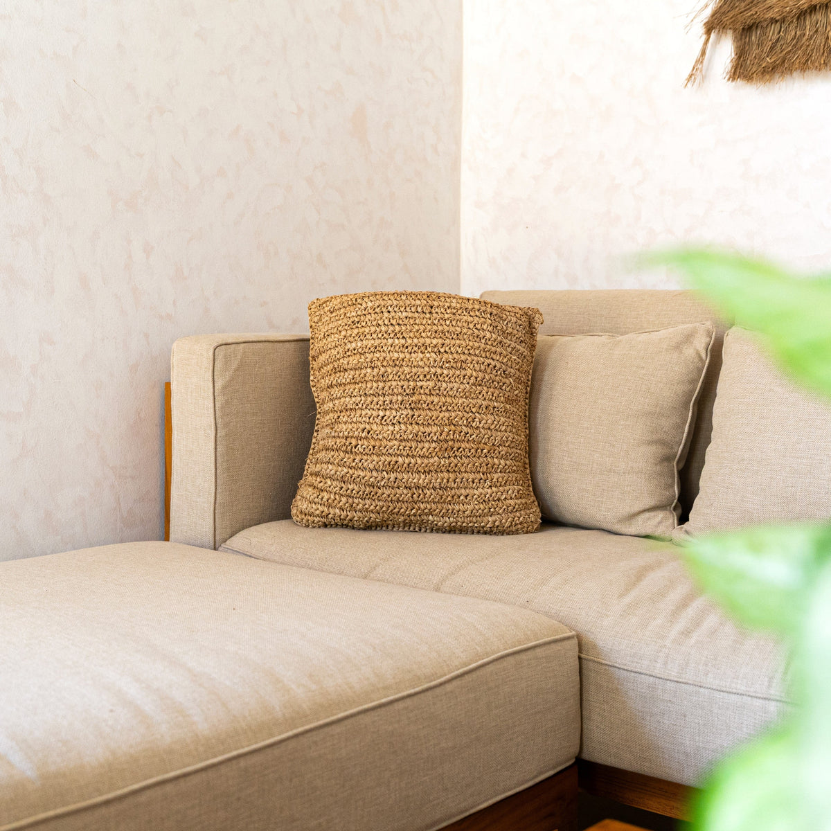 Dekokissen JIWA – Raffia