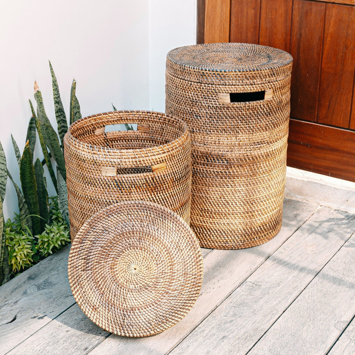 Soeji Flechtkorb SARI (braun) – Rattan