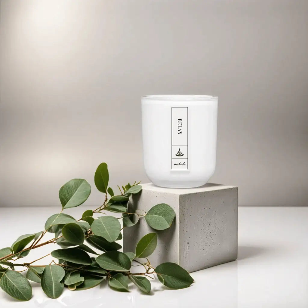 "Relax" – die Duftkerze für Ruhe, Gelassenheit & Wellness - by SteinKunstWerk | Duftkerze aus nachhaltiger Herstellung